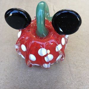 Flamework glass pumpkin (Mickey)